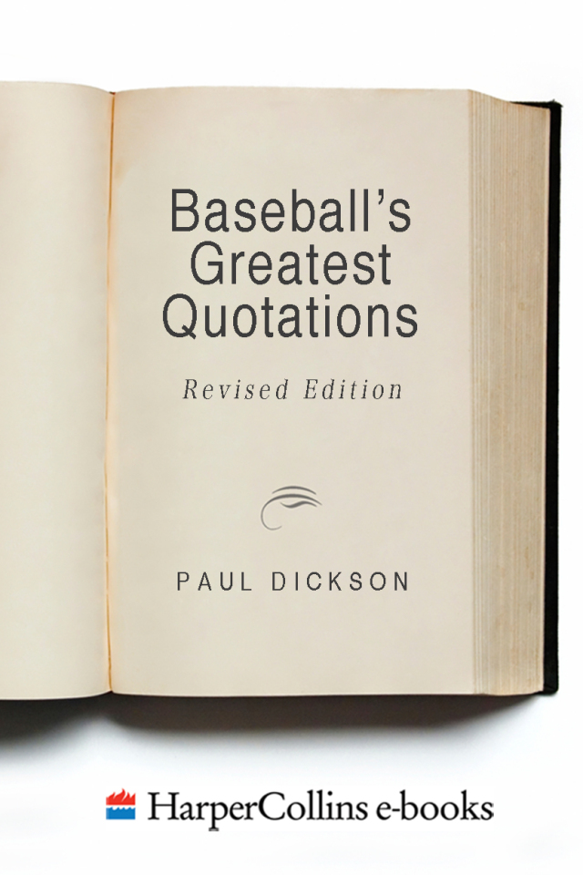 Baseball's Greatest Quotations