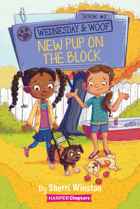 Cover image for book Wednesday and Woof #2: New Pup on the Block