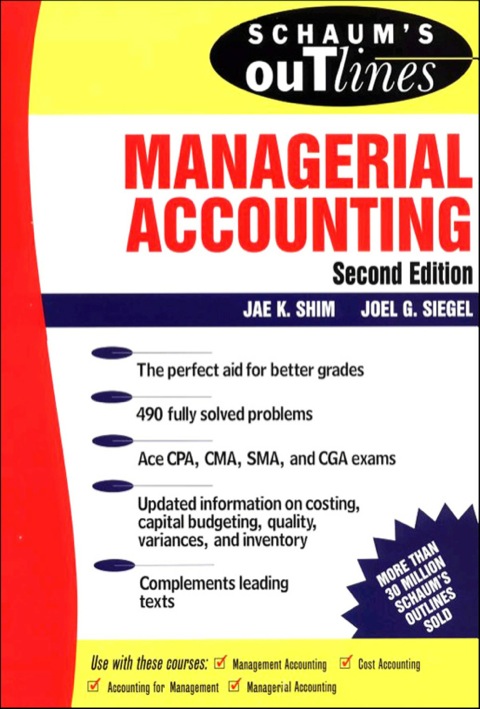 Cover image for book Schaum's Outline of Managerial Accounting