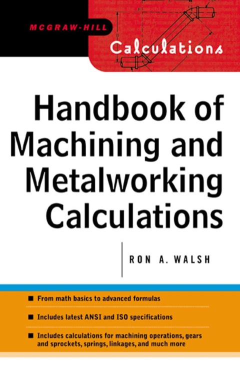 Cover image for book Handbook of Machining and Metalworking Calculations
