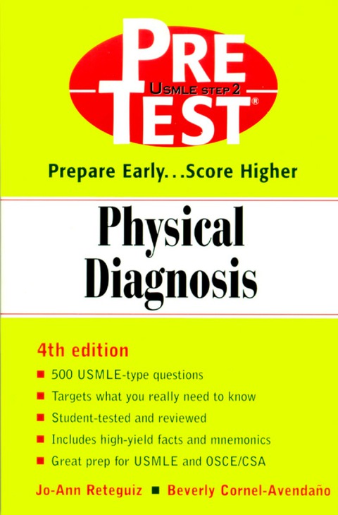 Cover image for book Physical Diagnosis: PreTest Self-Assessment and Review