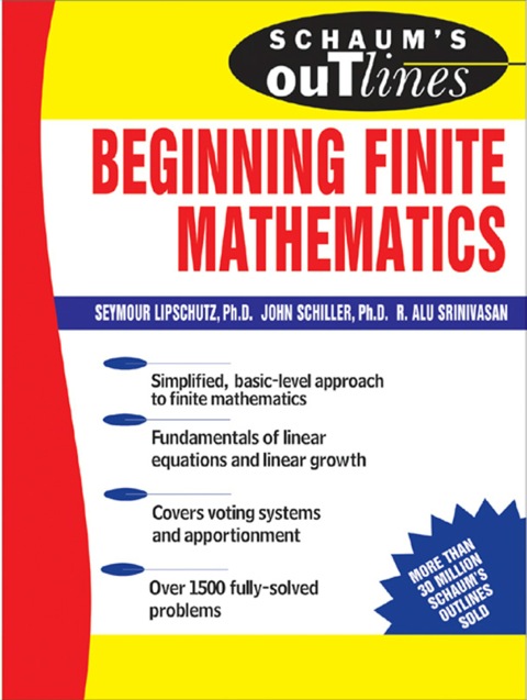 Cover image for book Schaum's Outline of Beginning Finite Mathematics