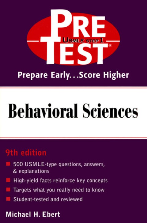 Cover image for book Behavioral Sciences: PreTest Self-Assessment and Review