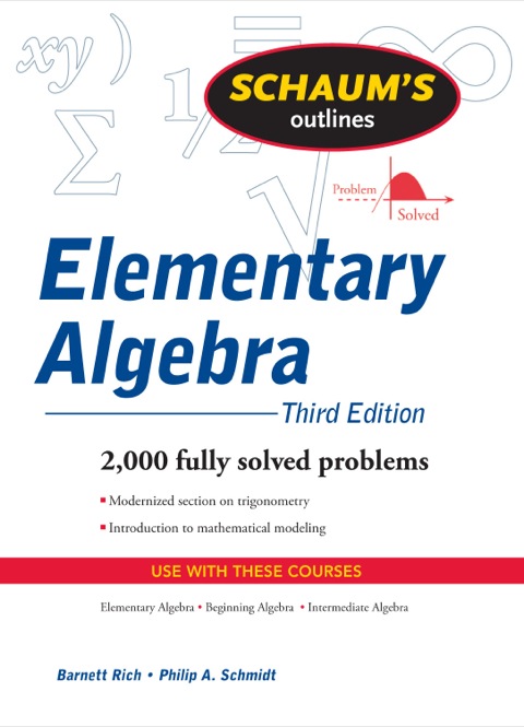 Cover image for book Schaum's Outline of Elementary Algebra