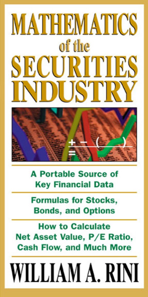 Cover image for book Mathematics of the Securities Industry