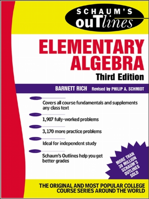 Cover image for book Schaum's Outline of Elementary Algebra
