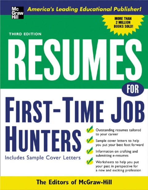 Cover image for book Resumes for First-Time Job Hunters