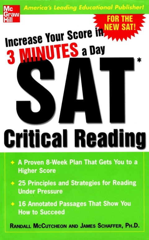 Cover image for book Increase Your Score in 3 Minutes a Day: SAT Critical Reading