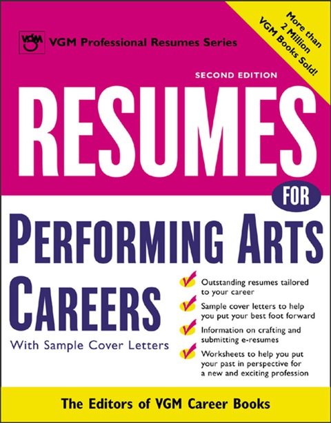 Cover image for book Resumes for Performing Arts Careers