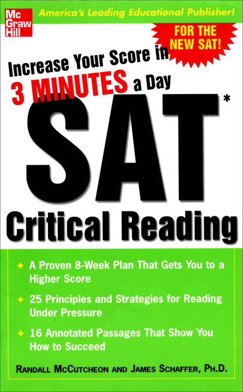 Cover image for book Increase Your Score in 3 Minutes a Day: SAT Critical Reading