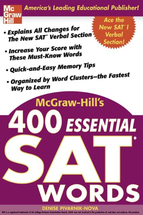 Cover image for book McGraw-Hill's 400 Essential SAT Words