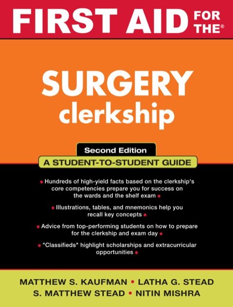 Cover image for book First Aid for the Surgery Clerkship