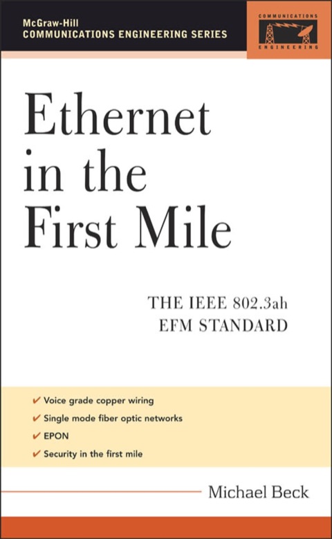 Cover image for book Ethernet in the First Mile