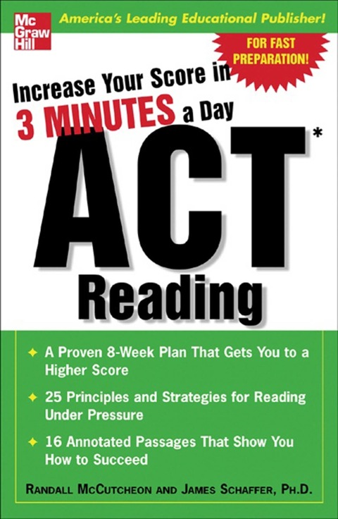 Cover image for book Increase Your Score In 3 Minutes A Day: ACT Reading