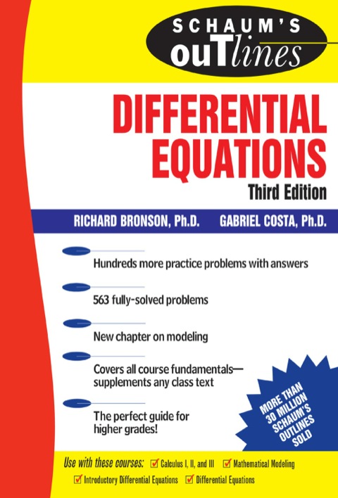 Cover image for book Schaum's Outline of Differential Equations