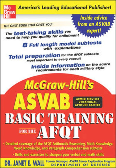 Cover image for book McGraw-Hill's ASVAB Basic Training for the AFQT