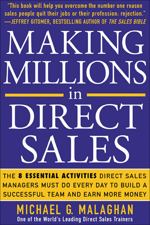 Cover image for book Making Millions in Direct Sales: The 8 Essential Activities Direct Sales Managers Must Do Every Day to Build a Successful Team and Earn More Money