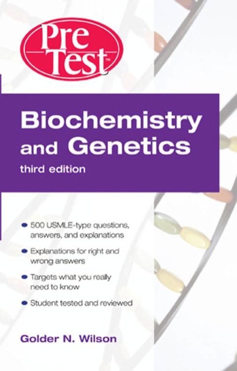 Cover image for book Biochemistry and Genetics PreTest™ Self-Assessment and Review