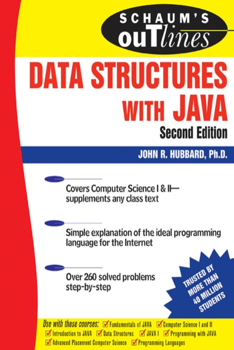Cover image for book Schaum's Outline of Data Structures with Java