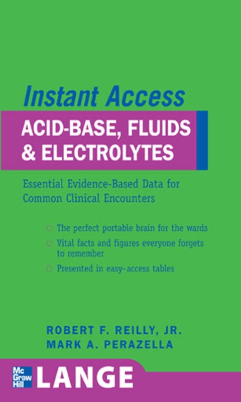 Cover image for book LANGE Instant Access Acid-Base, Fluids, and Electrolytes