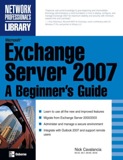 Cover image for book Microsoft Exchange Server 2007: A Beginner's Guide
