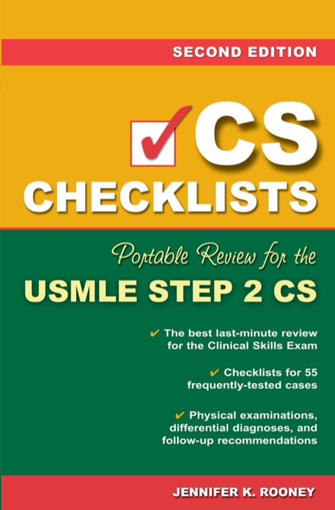 Cover image for book CS Checklists: Portable Review for the USMLE Step 2 CS