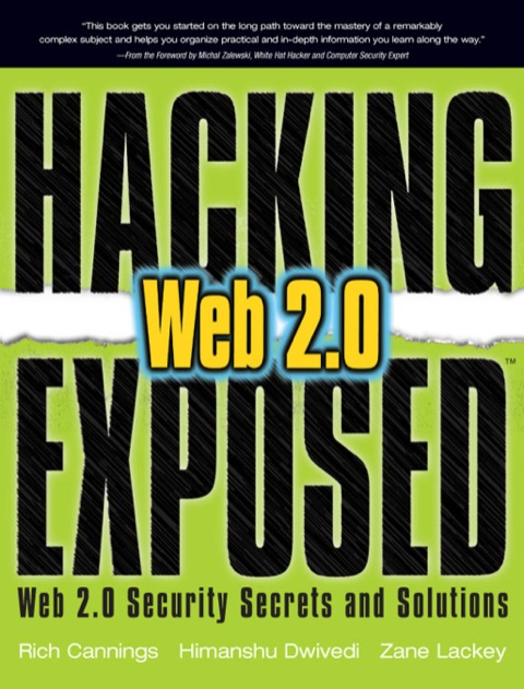 Cover image for book Hacking Exposed Web 2.0: Web 2.0 Security Secrets and Solutions
