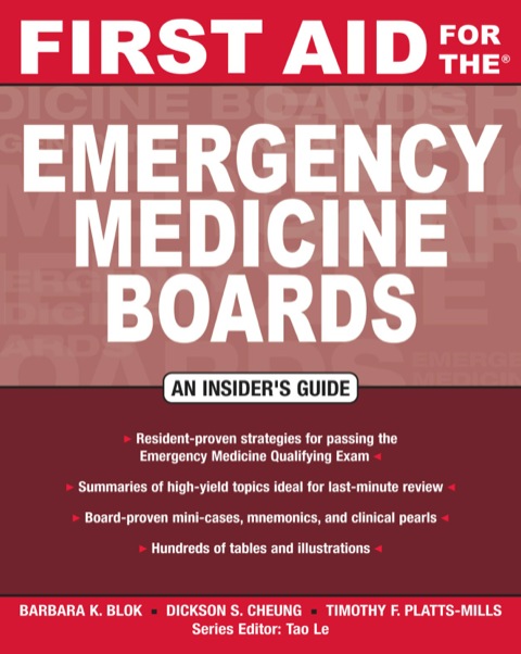 Cover image for book First Aid for the Emergency Medicine Boards