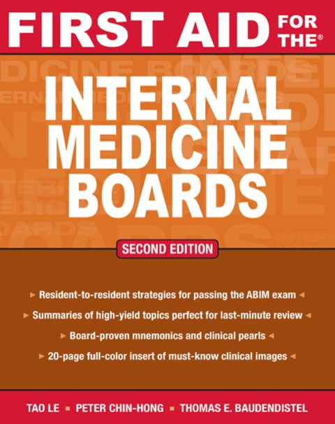 Cover image for book First Aid for the Internal Medicine Boards