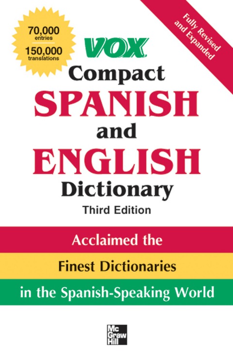 Cover image for book Vox Compact Spanish and English Dictionary, Third Edition (Paperback)