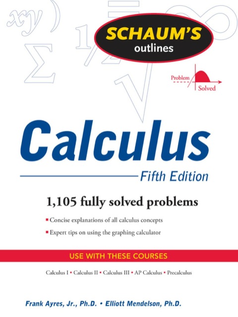Cover image for book Schaum's Outline of Calculus, 5ed