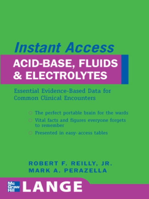 Cover image for book LANGE Instant Access Acid-Base, Fluids, and Electrolytes