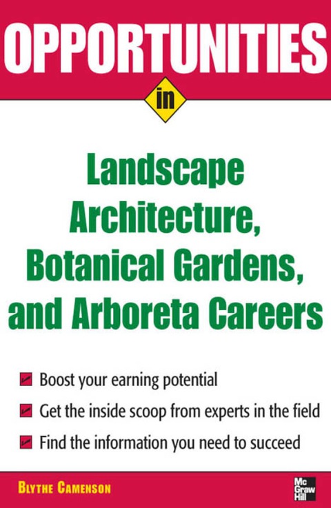 Cover image for book Opportunities in Landscape Architecture, Botanical Gardens and  Arboreta Careers