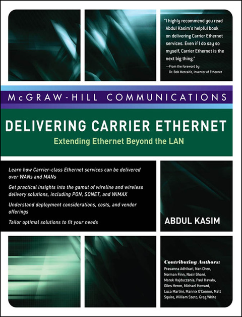 Cover image for book Delivering Carrier Ethernet: Extending Ethernet Beyond the LAN
