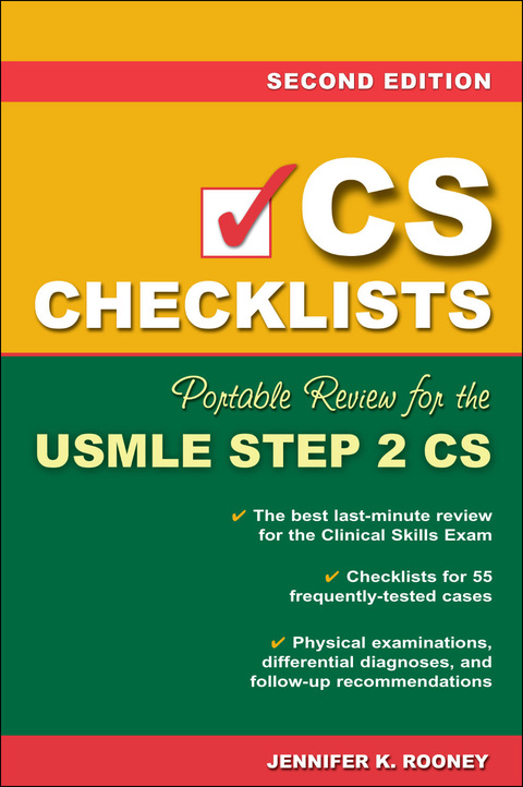 Cover image for book CS Checklists: Portable Review for the USMLE Step 2 CS, Second Edition