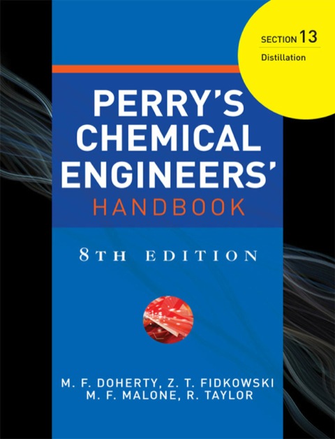 Cover image for book PERRYS CHEMICAL ENGINEERS HANDBOOK 8/E SECTION 13 DISTILLATION