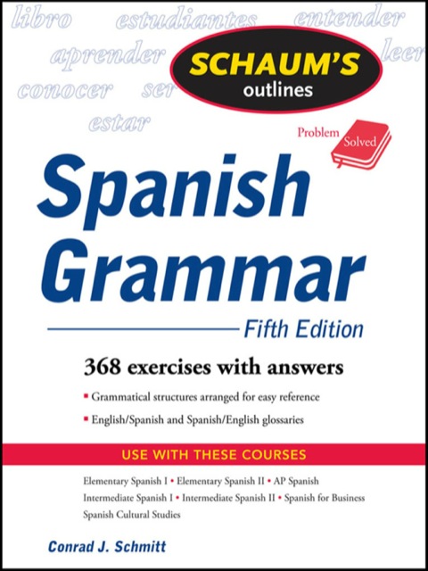 Cover image for book Schaum's Outline of Spanish Grammar, 5ed