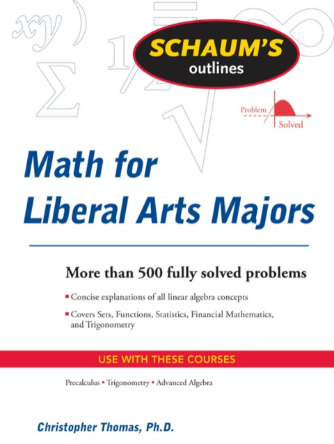 Cover image for book Schaum's Outline of Mathematics for Liberal Arts Majors