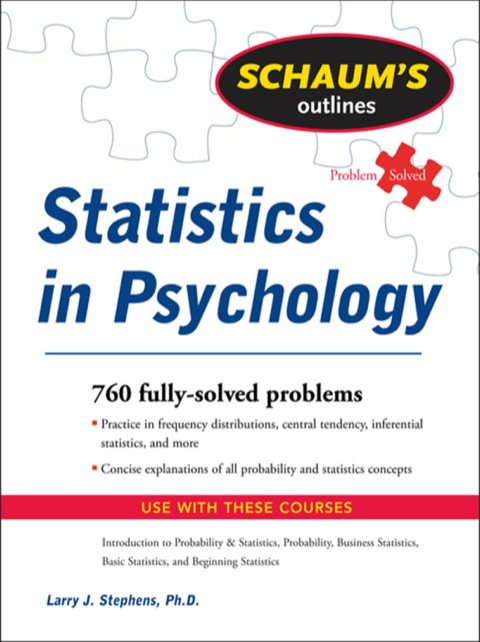 Cover image for book Schaum's Outline of Statistics in Psychology