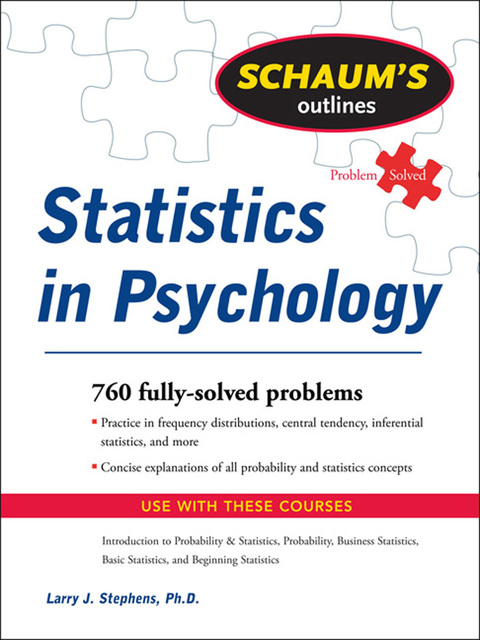 Cover image for book Schaum's Outline of Statistics in Psychology