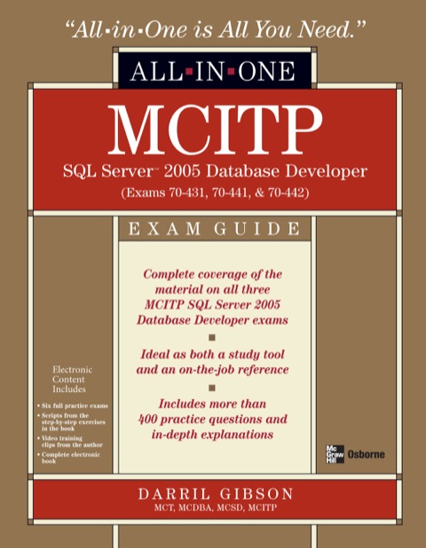 Cover image for book MCITP SQL Server 2005 Database Developer All-in-One Exam Guide (Exams 70-431, 70-441 & 70-442)