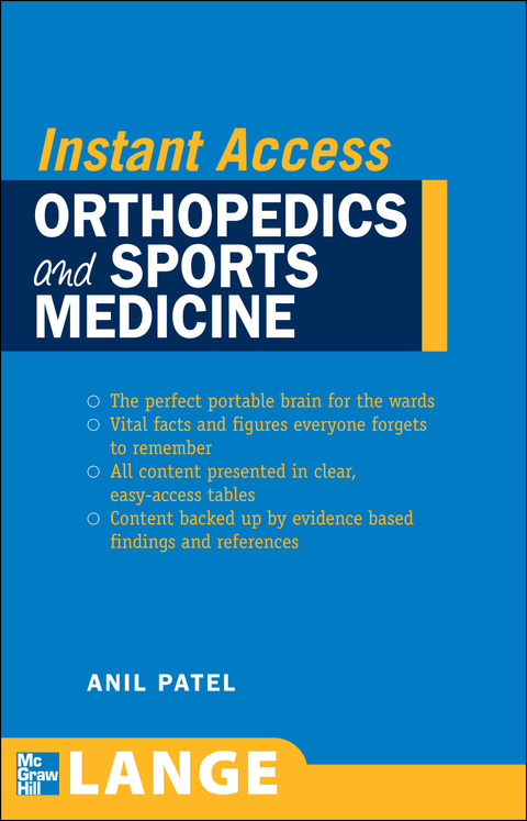Cover image for book LANGE Instant Access Orthopedics and Sports Medicine