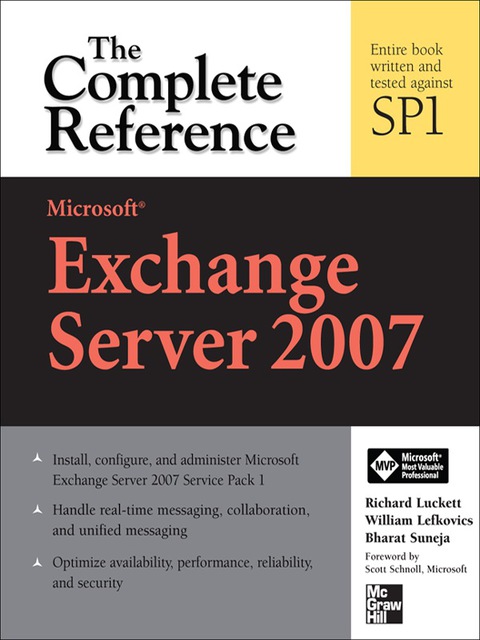 Cover image for book Microsoft Exchange Server 2007: The Complete Reference