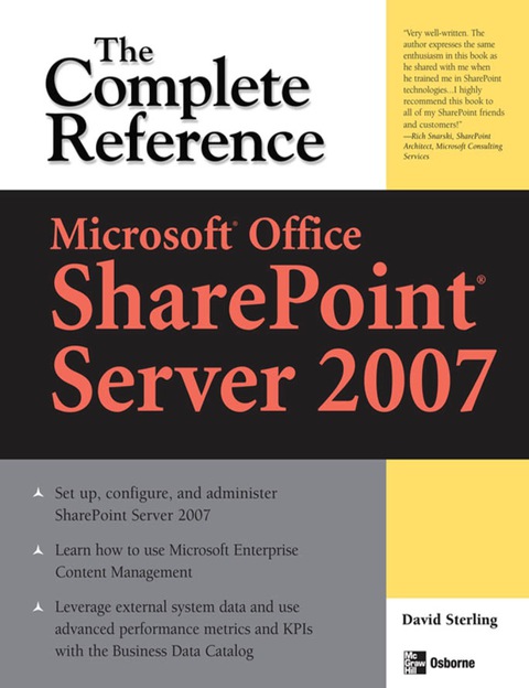 Cover image for book Microsoft® Office SharePoint® Server 2007: The Complete Reference