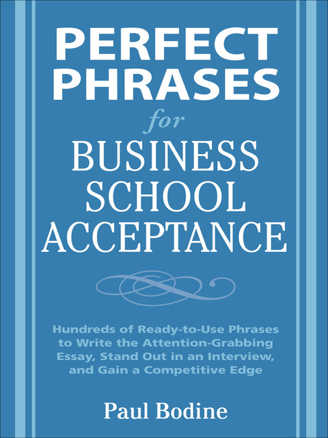Cover image for book Perfect Phrases for Business School Acceptance