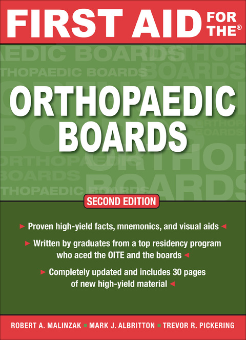 Cover image for book First Aid for the Orthopaedic Boards, Second Edition