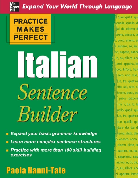 Cover image for book Practice Makes Perfect Italian Sentence Builder