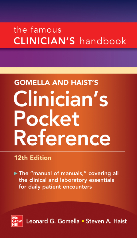 Cover image for book Gomella and Haist's Clinician's Pocket Reference