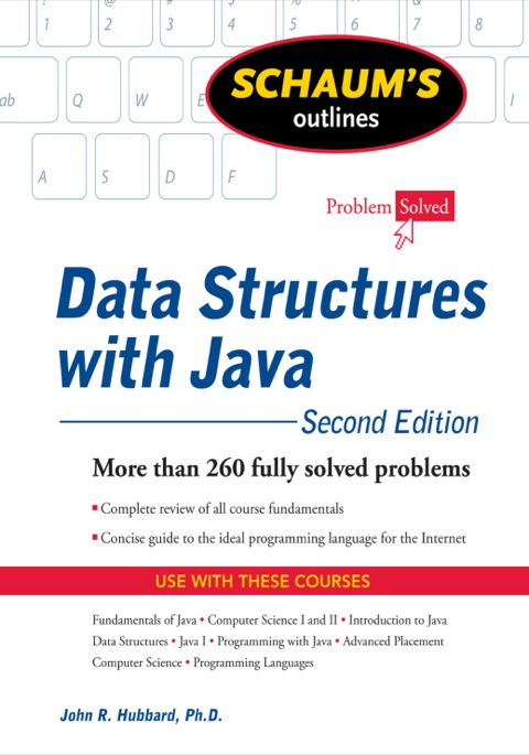 Cover image for book Schaum's Outline of Data Structures with Java, 2ed
