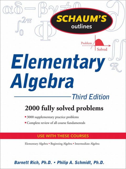 Cover image for book Schaum's Outline of Elementary Algebra